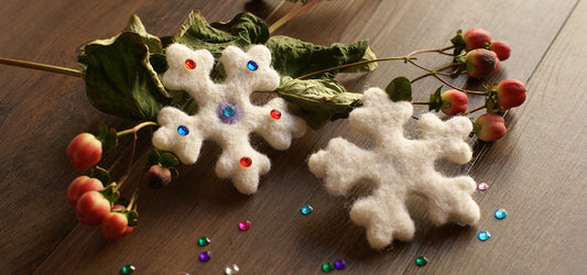 Simply way to make prefect felted snowflakes