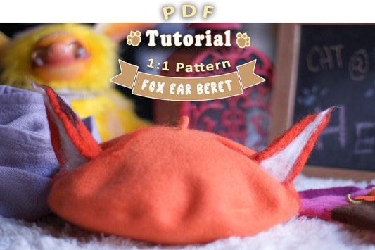 PDF - Fox Ear Beret Tutorial + Pattern