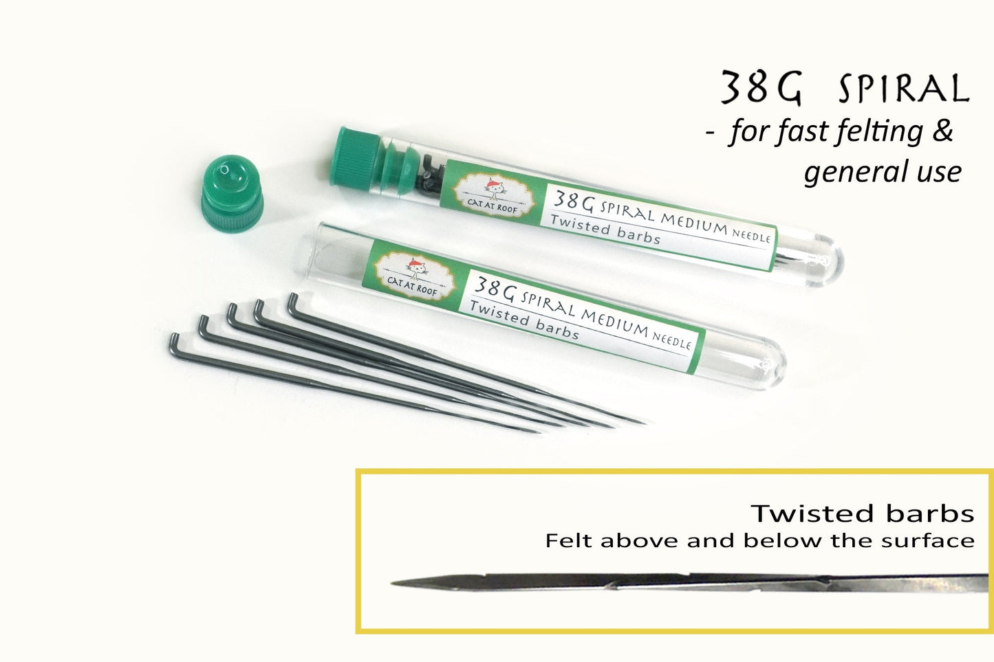 Spiral Felting Needles - 38G or 40G - High Quality