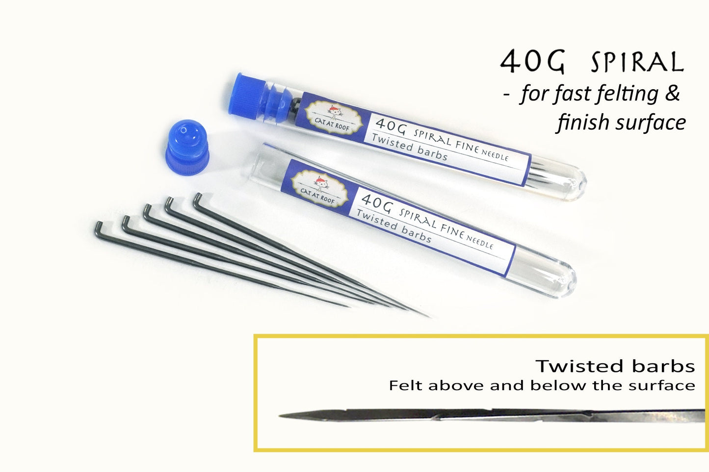 Spiral Felting Needles - 38G or 40G - High Quality